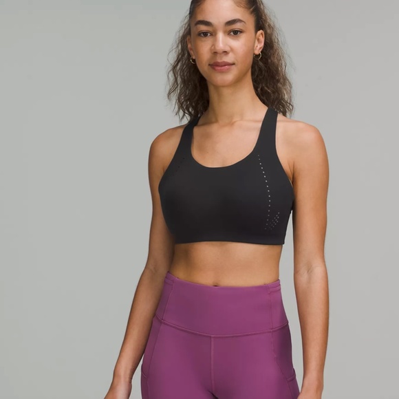 lululemon athletica Other - Lululemon AirSupport Bra High Support, 34D D Black Asphalt Grey